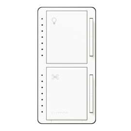 Lutron MACL-LFQH-WH Fan Control and Light Dimmer, 1 -Pole, 120 VAC, 60 Hz, White
