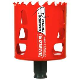 Diablo DHS2563CT Hole Saw, 2-9/16 in Dia, 2-3/8 in D Cutting, Carbide Cutting Edge