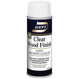 DEFT 017-13 Brushing Lacquer, Liquid, Clear, 12 oz, Aerosol Can
