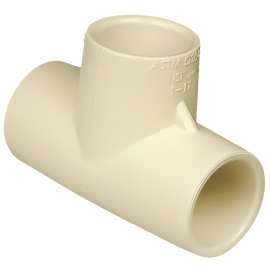GENOVA 500 Series 51405 Tube Tee, 1/2 in Run, Slip Run Connection, 1/2 in Branch, Slip Joint Branch Connection