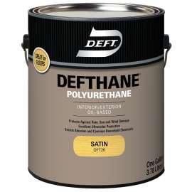 PPG Defthane 025-01 Polyurethane, Satin, Liquid, Amber, 1 gal, Can