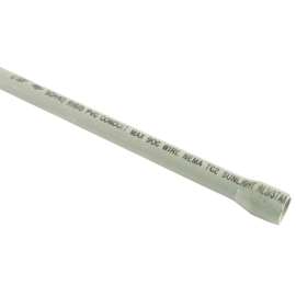 JM Eagle 67447 Electrical Conduit, 1/2 in, 10 ft L, PVC, Gray/Silver