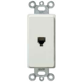 Decora 40649-W Telephone Jack, Screw Termination, Plastic Housing Material, White