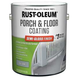 RUST-OLEUM 320419 Porch and Floor Coating, Semi-Gloss, Dove Gray, Liquid