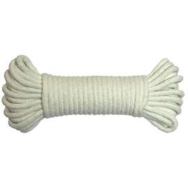 Ben-Mor 60606 Rope, 7-3/2 in Dia, 100 ft L, Cotton, White