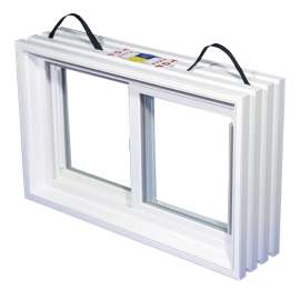 Duo-Corp 3216SLDF8 Slider Basement Window, Glass Glass/Screen, Vinyl Frame