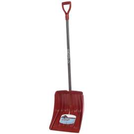 GARANT NP139KDU Snow Shovel, 14-1/2 in W Blade, 16-3/4 in L Blade, Polyethylene Blade, Wood Handle, 53-1/2 in OAL