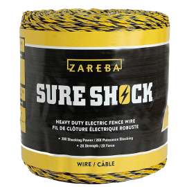 Zareba Sure Shock HDW1320YA-Z Heavy-Duty Polywire, 3-Conductor, Aluminum Conductor, 1320 ft L