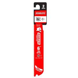 Diablo DS0620BF2 Reciprocating Saw Blade, 6 in L, 20/24 TPI