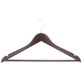 Simple Spaces HEA00040G Cloth Hanger Set, 6.6 lb Capacity, Steel/Wood, Mahogany
