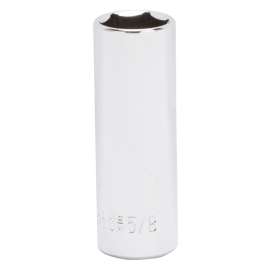 Vulcan MT6495733 Drive Socket, 5/8 in Socket, 3/8 in Drive, 6-Point, Chrome Vanadium Steel, Chrome