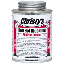 CHRISTY'S RH-RHBV-HP-36 Solvent Cement, 0.5 pt Can, Medium Syrupy Liquid, Blue