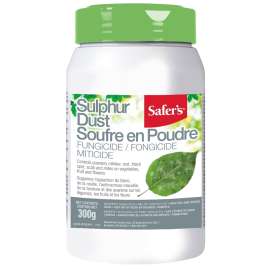 Safer 48-2078CAN2 Sulfur Dust Fungicide and Miticide, Powder, Sulfur, Pale Yellow, 300 g
