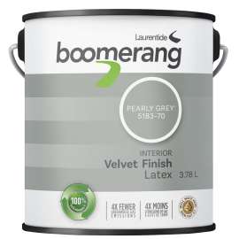 boomerang 5183-70L19 Interior Paint, Velvet, Pearly Gray, 3.78 L