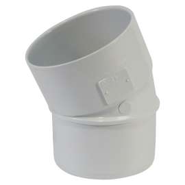 IPEX 040864 Pipe Elbow, 4 in, Spigot x Hub, 22.5 deg Angle, PVC