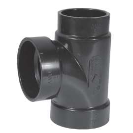IPEX 027057 Sanitary Pipe Tee, 2 x 1-1/2 x 2 in, Hub, ABS