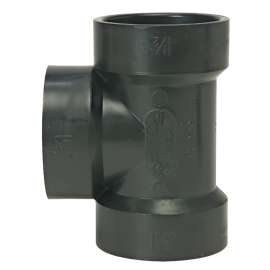 IPEX 027021 Straight Pipe Tee, 1-1/2 in, Hub, ABS