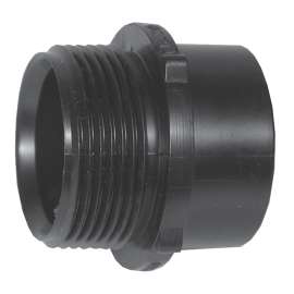 IPEX 027053 Trap Pipe Adapter, 2 in, Spigot x MPT, ABS, Black