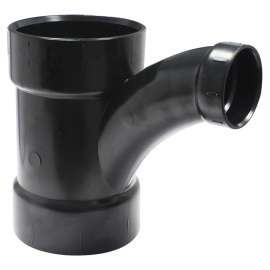 IPEX 027660 Sanitary Pipe Tee, 4 x 2 in, Hub, ABS