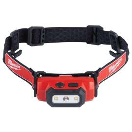 Milwaukee 2111-21 Headlamp, Lithium Battery, LED Lamp, 475 Lumens, 31 hr Run Time, Red