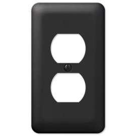 Amerelle Devon 935DBK Wallplate, 5 in L, 2-13/16 in W, 1 -Gang, Steel, Black