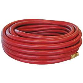 TOPRING 70 FLEXhybrid Series 70.318 Air Hose, 3/8 in ID, 50 ft L, MNPT, 300 psi Pressure, Techno Polymer, Red