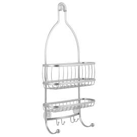 iDESIGN 61886 Shower Caddy, 2-Shelf, Steel, 4 in OAW, 22 in OAH, 10 in OAD