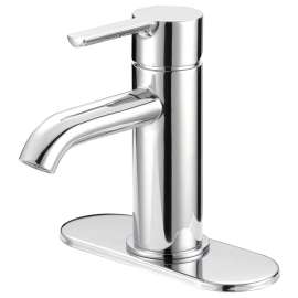 Boston Harbor FS6A0128CP Lavatory Faucet, 1.2 gpm, 1-Faucet Handle, 1, 3-Faucet Hole, Metal/Plastic, Chrome Plated
