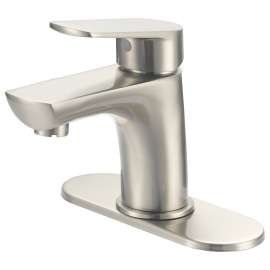 Boston Harbor FS1A0188NP Lavatory Faucet, 1.2 gpm, 1-Faucet Handle, 1, 3-Faucet Hole, Metal/Plastic, Brushed Nickel