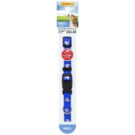 RUFFIN'IT 39241 Reflective Dog Collar, 10 to 16 in L Collar, 5/8 in W Collar, Nylon, Assorted
