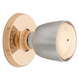 Weiser Beverly Series GAC301B 26D Door Knob, Bright Bronze/Satin Chrome