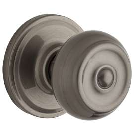Weiser Phoenix Series 9GA1010-013 Passage Door Knob, 2-3/16 in Dia Knob, Antique Nickel