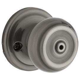 Weiser Phoenix Series 9GA3310-012 Privacy Door Knob, 2-3/16 in Dia Knob, Antique Nickel