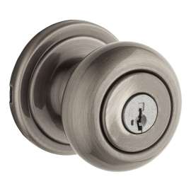 Weiser Phoenix Series 9GA5310-053 Entry Door Knob, 2-3/16 in Dia Knob, Antique Nickel