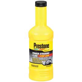 Prestone AS-262 Power Steering Fluid with Stop Leak Clear Amber, 12 oz Bottle