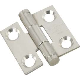 National Hardware N276-949 Door Hinge, 1 in H Frame Leaf, Stainless Steel, Removable Pin, 5 lb