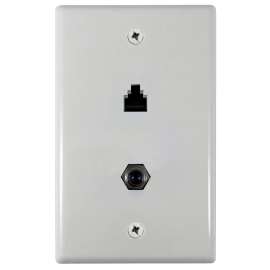 Amerelle VW6ERG6W Wallplate, White, Flush Mounting