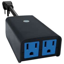 Westek SMARTPLUG2A Digital Timer, 15 A, 125 V, 1875 W, 2 -Outlet, 7 days Time Setting, Black