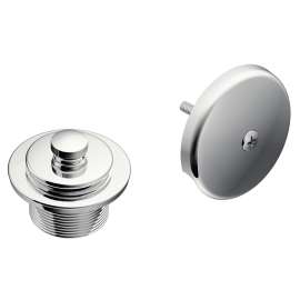 Moen T90331 Tub Drain Kit, Metal, Chrome, For: 1-1/2 in Threaded Drains