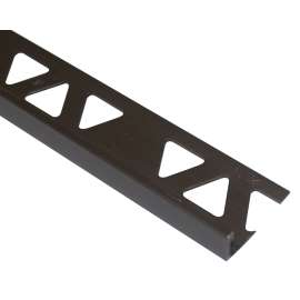 SHUR-TRIM ET2151SAB08 Flat Tile Edge, 8 ft L, 3/8 in W, Aluminum, Satin Antique Bronze