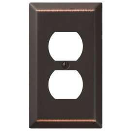 AmerTac 163DDB Wallplate, 1 -Gang, Steel, Aged Bronze