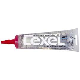 Lexel 13017 Elastomeric Sealant, White, 7 days Curing, 0 to 120 deg F, 5 oz Squeeze Tube