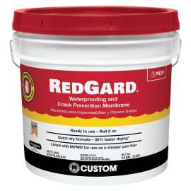 CUSTOM REDGARD LQWAF3 Waterproofing and Crack Prevention, Liquid, Red, 3.5 gal, Pail