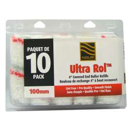 NOUR Z 4U05-10 Roller Refill Pack, 3/8 in Thick Nap, 4 in L, Fabric Cover, Gray/Red