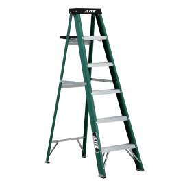 Louisville LP-30677 Step Ladder, 225 lb, Type 2 Duty Rating, Fiberglass