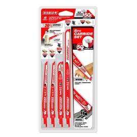 Diablo DS005SC Reciprocating Saw Blade Set, 5-Piece, Bi-Metal