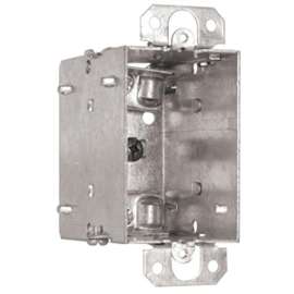 HUBBELL 1004LUBAR Device Box, 1 -Gang, Metal, Flush Mounting