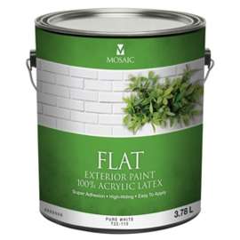 Mulco T22-113 3.78 Latex Paint, Flat, 3.78 L