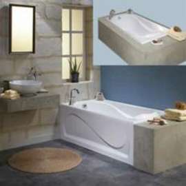 MAAX 102722-000-001-00 Bathtub, 40 to 52 gal Capacity, 59-7/8 in L, 31-7/8 in W, 20-1/2 in H, Drop-In Installation