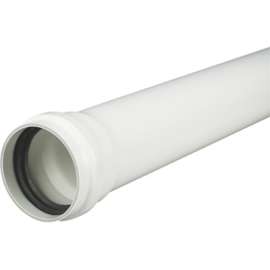 Ipex Gasketed Sewer and Drain Pipe, 4 m L, 6 in Nominal, PVC, White